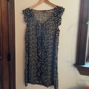 Bow print dress (needs slip)